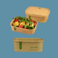 N173 Large Biodegradable Compostable Food Containers 34oz x 50