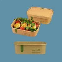 N173 Medium Biodegradable Compostable Food Containers 24oz x 50