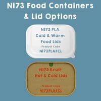 N173 Standard Biodegradable Compostable Food Containers 16oz x 50