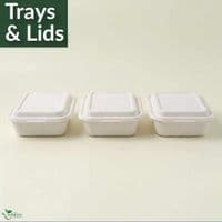 N210 Premium Sugarcane Compostable Food Trays | Oven Safe