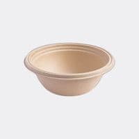 N177 Premium Sugarcane Bagasse Sandy Food Bowls 26oz | Eco-Friendly Compostable