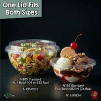 N185 Bulk Standard Premium Compostable Dessert & Salad Bowls | Bulk