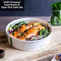 N185 Premium Cardboard Compostable Food Container Bowls | 26oz to 48oz
