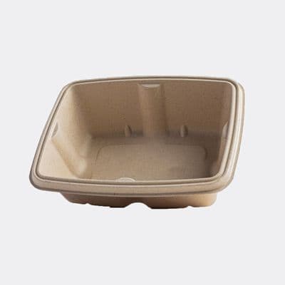 N196 Bagasse Premium Biodegradable Sandy Food Containers 56oz
