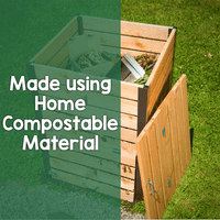 N2 Bulk Kraft Medium Biodegradable Compostable Paper Carrier Bags 16x10