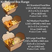 N2 Cardboard Biodegradable Compostable Carry Pack Food Box 63oz x 125