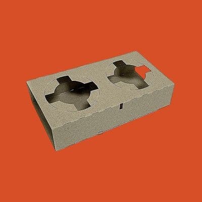 N2 Cardboard Compostable Biodegradable Recyclable Cup Carrier Trays 1 - 2 Cup x 50