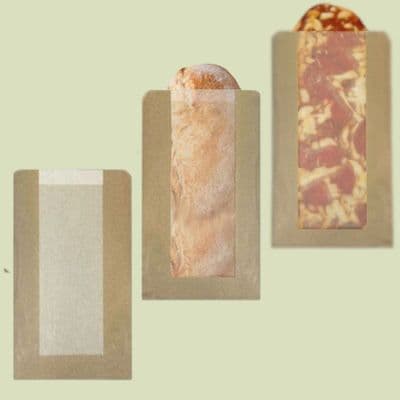 N2 Glassine Rustic Standard Biodegradable Compostable Bakery Bags 14x7