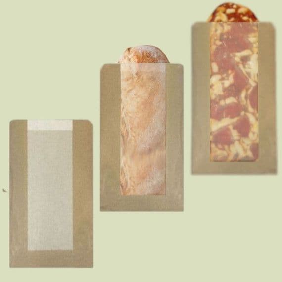 N2 Glassine Rustic Standard Biodegradable Compostable Bakery Bags 14x7