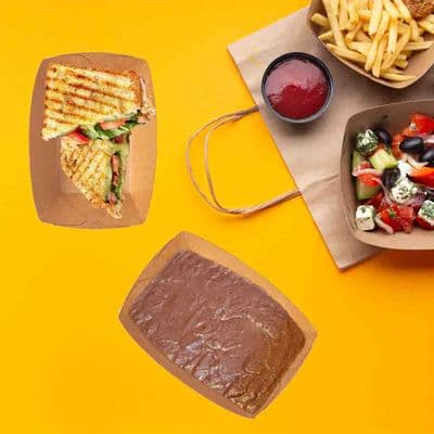 N2 Medium Biodegradable Compostable Food Trays 39oz x 275