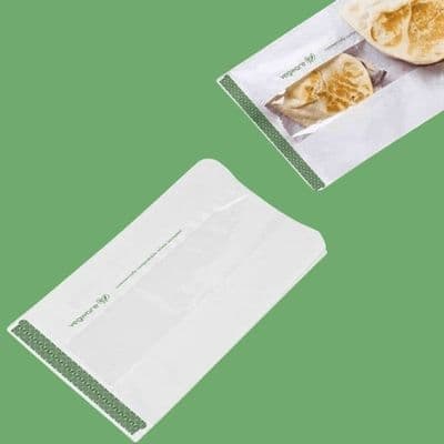 N2 Medium Biodegradable Compostable Natureflex Hot Food Bags 10x6
