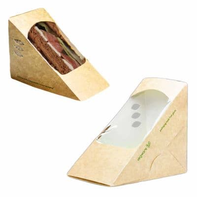 N2 Medium Compostable Deepfill Sandwich Pack Boxes 40oz x 10