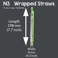 N2 Paper Compostable Wrapped Paper Straws 6mm x 150