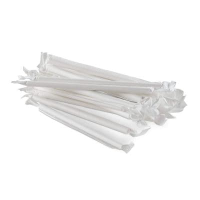 N2 Paper Compostable Wrapped Paper Straws 6mm x 150