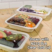 N210 Bulk Medium Sugarcane Biodegradable Compostable Food Trays 16oz x 600