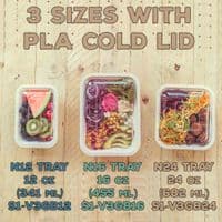 N210 Bulk PLA Cold Biodegradable Compostable Clear Lids x 600