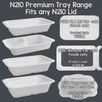 N210 Bulk PLA Cold Biodegradable Compostable Clear Lids x 600