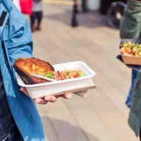 N210 Bulk Standard Sugarcane Biodegradable Compostable Food Trays 12oz x 600