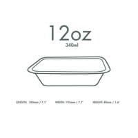 N210 Bulk Standard Sugarcane Biodegradable Compostable Food Trays 12oz x 600