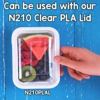 N210 Large Sugarcane Biodegradable Compostable Disposable Food Trays 22oz x 50