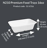 N210 PLA Biodegradable Compostable Window Slip on Lids x 50