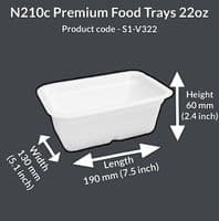 N210 PLA Biodegradable Compostable Window Slip on Lids x 50