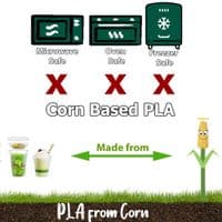 N210 PLA Biodegradable Compostable Window Slip on Lids x 50