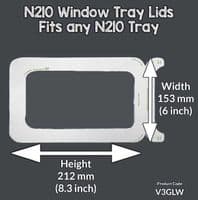 N210 PLA Biodegradable Compostable Window Slip on Lids x 50
