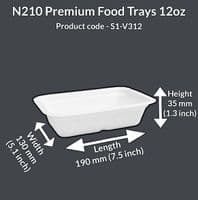 N210 PLA Biodegradable Compostable Window Slip on Lids x 50