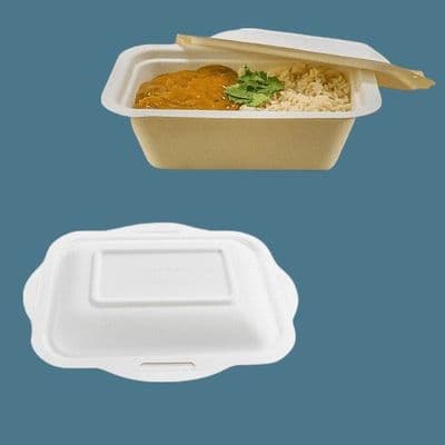 N210 Sugarcane Biodegradable Compostable Tray Lids x 50