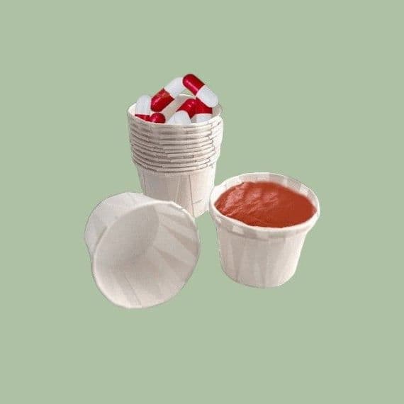 N28 Paper Biodegradable Compostable Sample & Sauce Portion Pot Cup 1oz x 250
