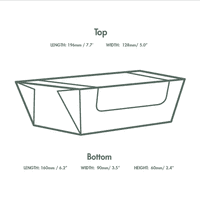 N3 Bulk Large Premium Window Biodegradable Compostable Hot & Cold Food Boxes x 250