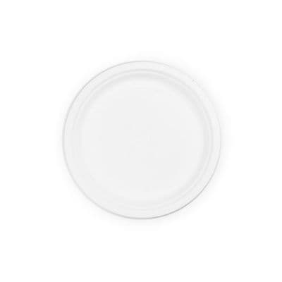 N3 Bulk Large Sugarcane Biodegradable Compostable Round Plates 10