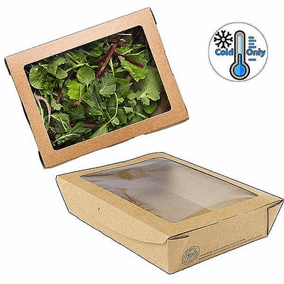 N3 Large Biodegradable Compostable Disposable Salad, Deli & Cake Boxes x 50