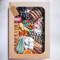 N3 Large Cardboard & PLA Compostable Sandwich Buffet Platter Boxes 18x12