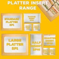 N3 Large Cardboard & PLA Compostable Sandwich Buffet Platter Boxes 18x12