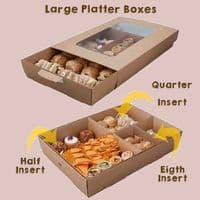 N3 Large Compostable Buffet Platter Insert | Produce Trays 12x9