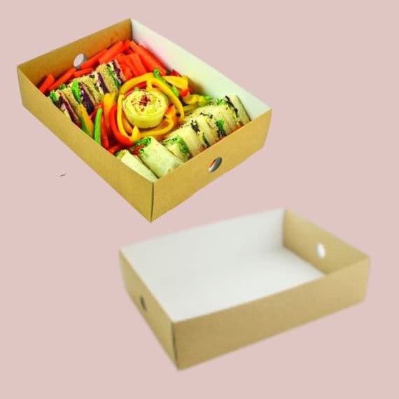 N3 Large Compostable Buffet Platter Insert | Produce Trays 12x9