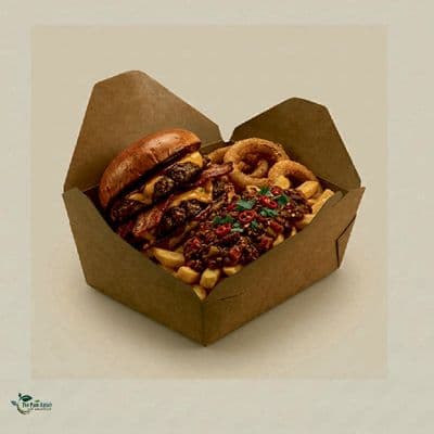 N3 Large Compostable Eco-Friendly Leakproof Kraft Takeaway Boxes | 8 x 6