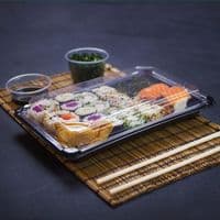 N3 Large PLA Biodegradable Compostable Sushi & Cake Platters | Bulk