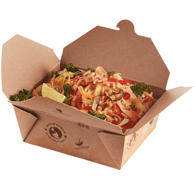 N3 Large StrEAT Biodegradable Compostable Food Container Boxes 1880ml x 50