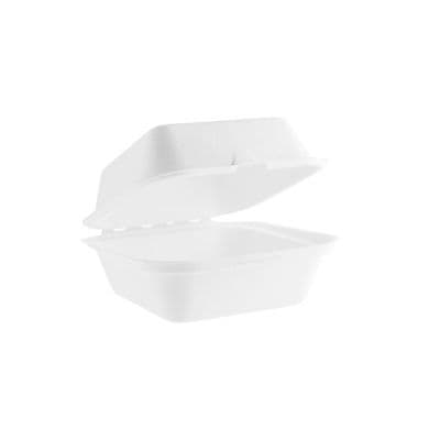 N3 Large Sugarcane Biodegradable Compostable Disposable Burger Boxes 6