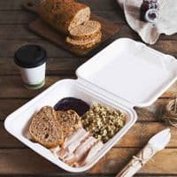 N3 Large Sugarcane Biodegradable Compostable Food Container Boxes 8