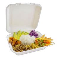 N3 Large Sugarcane Biodegradable Compostable Food Container Boxes 8