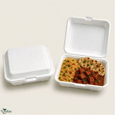 N3 Large Sugarcane Takeaway Food Boxes 8 x 8