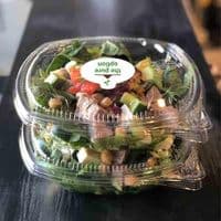 N4 XL Biodegradable Compostable Hinged Dessert Deli Salad Container 32oz x 50