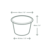 N44 Kraft Small Compostable Hot & Cold Sample Portion Pot Cups 1oz x 50
