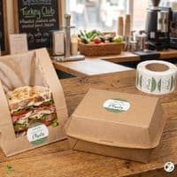 N45 Round Biodegradable & Compostable Sticker Labels - 45mm | Made by Vegware