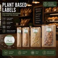 N45 Round Biodegradable & Compostable Sticker Labels - 45mm | Made by Vegware
