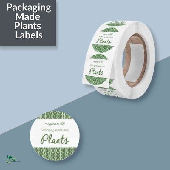 N45 Round Biodegradable & Compostable Sticker Labels - 45mm | Made by Vegware